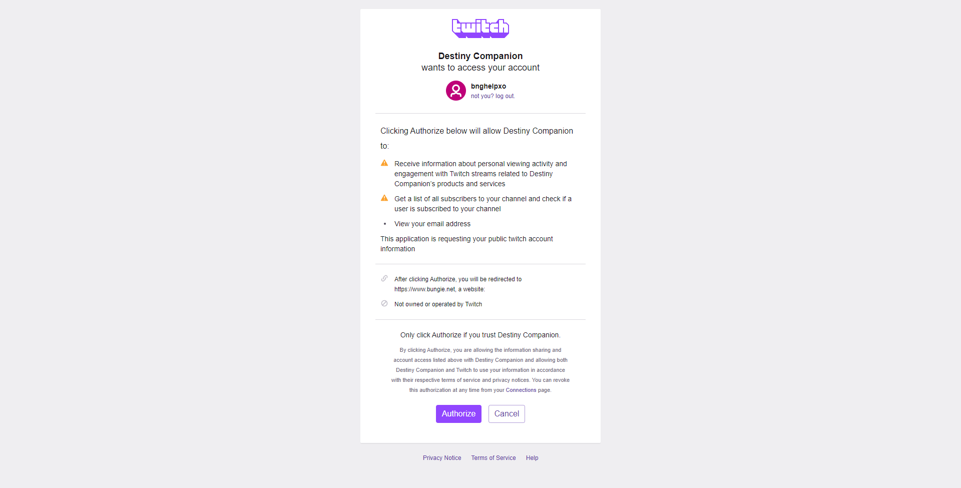 Login with Twitch